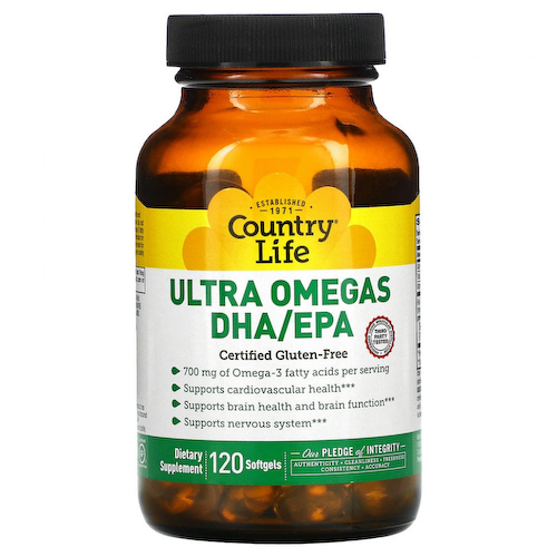 Country Life, Ultra Omegas ДГК/ЭПК, 120 капсул #1