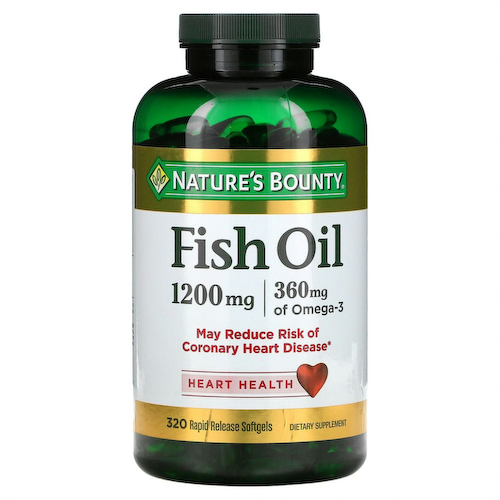 Nature's Bounty, рыбий жир, 1200 мг, 320 мягких таблеток быстрого высвобождения #1