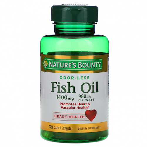 Nature's Bounty, Рыбий жир, 1400 мг, 39 мягких таблеток #1
