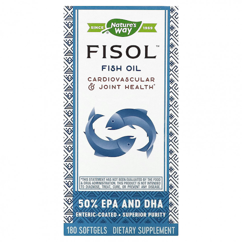 Nature's Way, Fisol, рыбий жир, 180 мягких таблеток #1