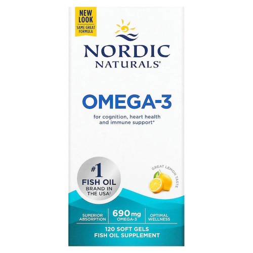Nordic Naturals, омега-3, со вкусом лимона, 345 мг, 120 капсул #1