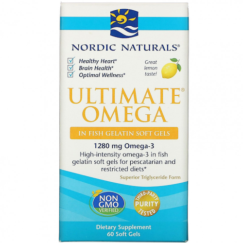 Nordic Naturals, Ultimate Omega, со вкусом лимона, 640 мг, 60 капсул #1