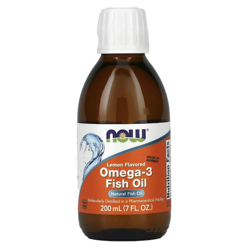 NOW Foods, рыбий жир с омега-3, со вкусом лимона, 200 мл (7 жидк. унций) #1