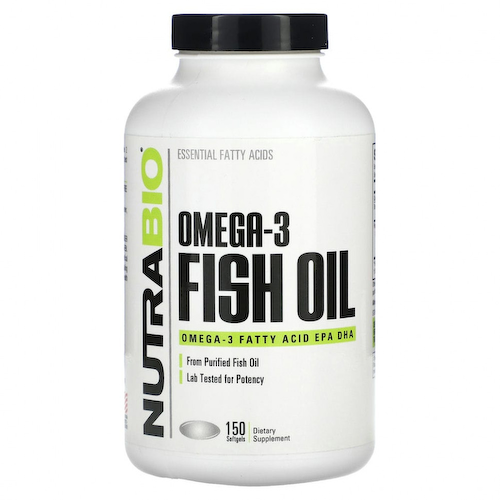 Nutrabio Labs, Рыбий жир с омега-3, 150 капсул #1