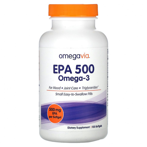 OmegaVia, ЭПК 500, чистая ЭПК омега-3, 120 капсул #1