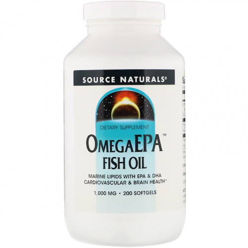 Source Naturals, рыбий жир OmegaEPA, 1000 мг, 200 капсул #1