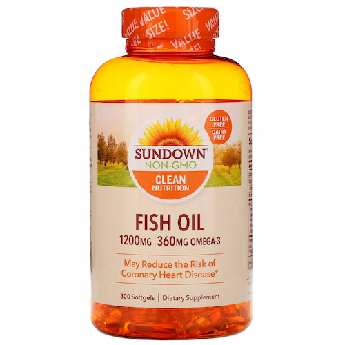 Sundown Naturals, Рыбий жир, 1200 мг, 300 мягких таблеток #1