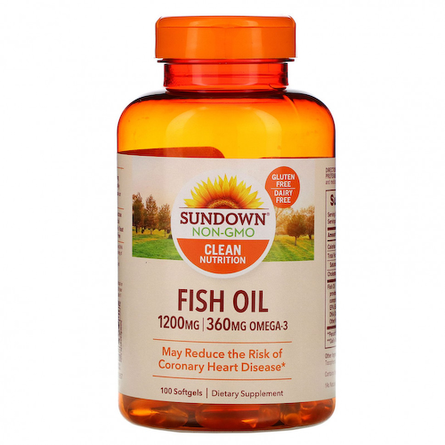 Sundown Naturals, Рыбий жир, 1200 мг, 100 мягких таблеток #1
