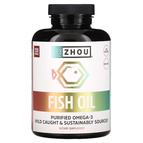 Zhou Nutrition, Рыбий жир, 120 мягких таблеток #1