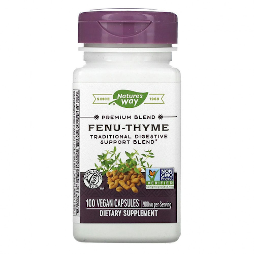 Nature's Way, Fenu-Thyme, 450 мг, 100 веганских капсул #1