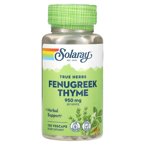Solaray, True Herbs, пажитник и чабрец, 950 мг, 100 растительных капсул #1