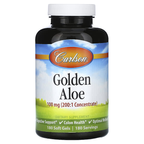 Carlson, Golden Aloe, 100 мг, 180 мягких таблеток #1
