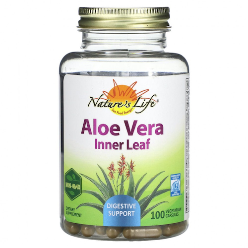 Nature's Herbs, Алоэ вера, внутренний лист, 100 вегетарианских капсул #1