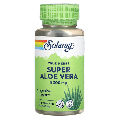 Solaray, True Herbs Super Aloe Vera, 8000 мг, 100 растительных капсул #1