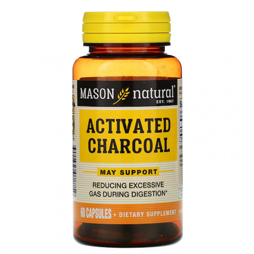 Mason Natural, активированный уголь, 60 капсул #1