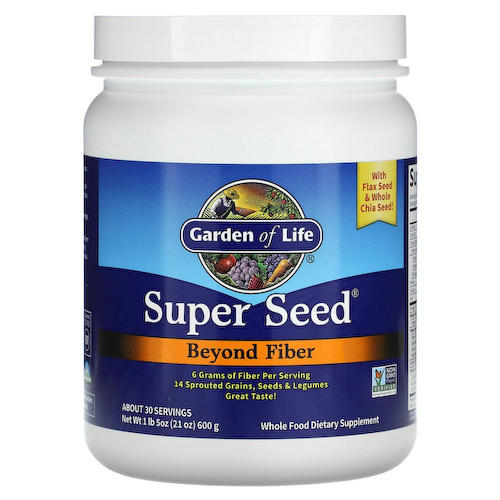 Garden of Life, Super Seed, больше чем клетчатка, 600 г (1 фунт 5 унций) #1