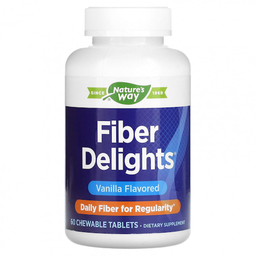 Nature's Way, Fiber Delights, ваниль, 60 жевательных таблеток #1