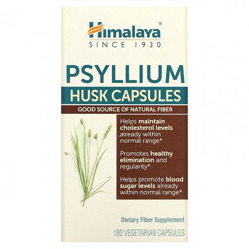Himalaya, Капсулы из шелухи семян подорожника, 180 вегетарианских капсул #1