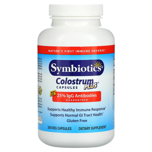Symbiotics, Colostrum Plus, молозиво, 240 вегетарианских капсул #1