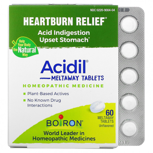 Boiron, Acidil, нарушение пищеварения, без добавок, 60 таблеток Meltaway #1