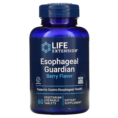 Life Extension, Esophageal Guardian, Berry Flavor, 60 Vegetarian Chewable Tablets #1