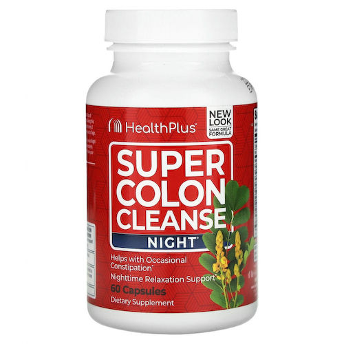 Health Plus, Super Colon Cleanse, средство для ночной очистки кишечника, 60 капсул #1