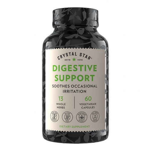 Crystal Star, Digestive Support, поддержка пищеварительной системы, 60 вегетарианских капсул #1