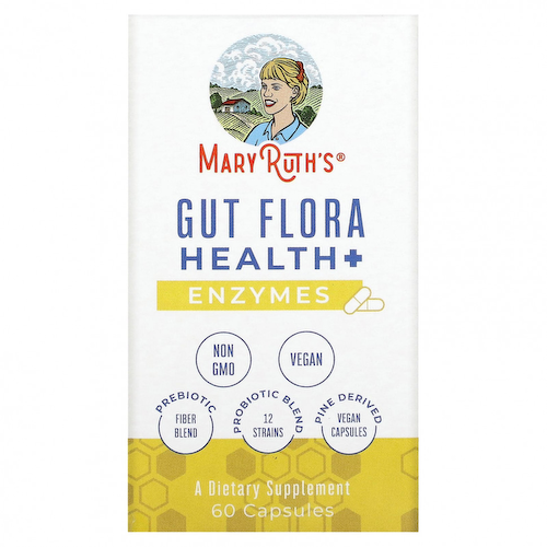 MaryRuth Organics, Gut Flora Health + Enzymes, 60 Capsules #1