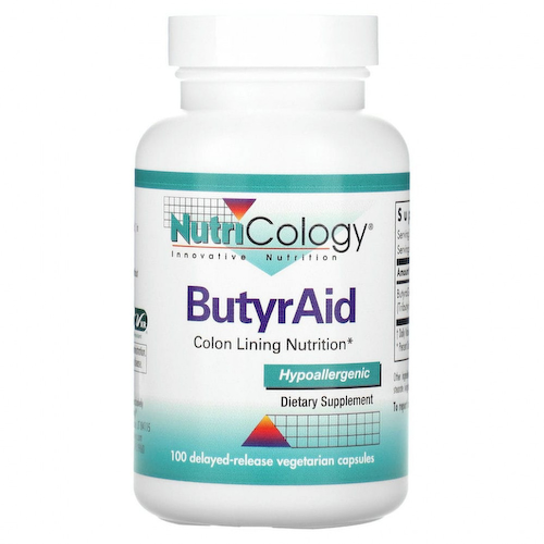 Nutricology, ButyrAid, 100 вегетарианских капсул с отсроченным высвобождением #1