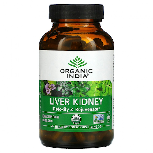 Organic India, Liver Kidney, 180 вегетарианских капсул #1