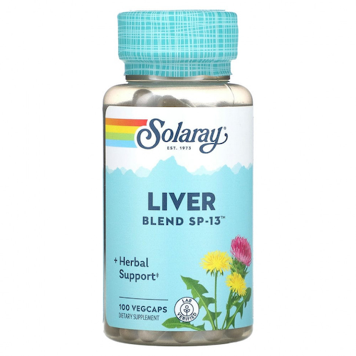 Solaray, Liver Blend SP-13, 100 Easy-To-Swallow Capsules #1