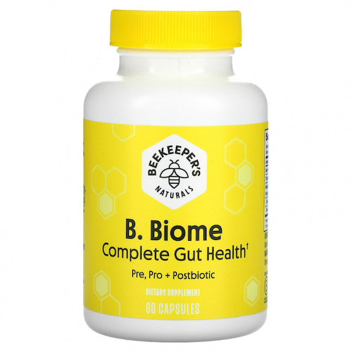 Beekeeper's Naturals, B. Biome Complete Gut Health, Pre, Pro + Postbiotic, 60 Capsules #1