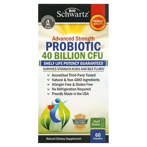 BioSchwartz, пробиотик, 20 млрд КОЕ, 60 капсул #1
