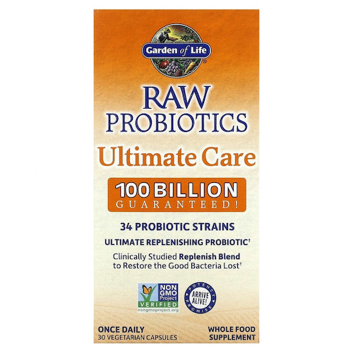Garden of Life, RAW Probiotics Ultimate Care, 30 вегетарианских капсул #1