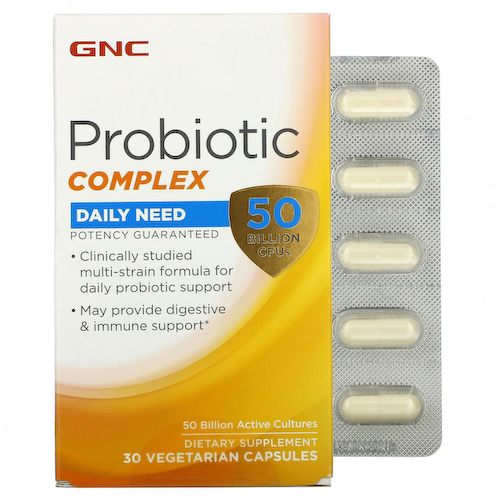 GNC, Probiotic Complex, Daily Need, 50 Billion CFU, 30 Vegetarian Capsules #1