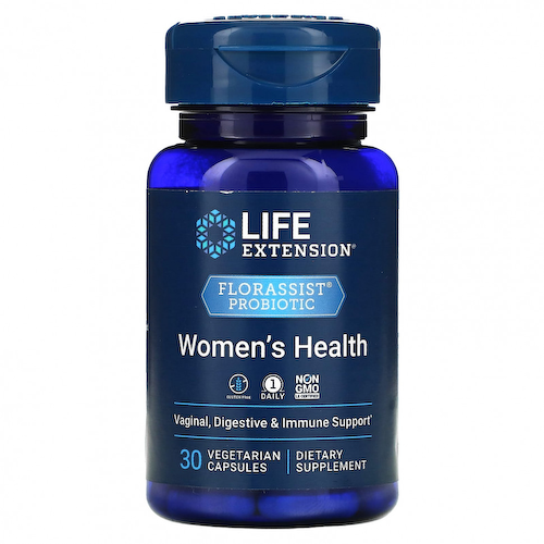 Life Extension, FLORASSIST, пробиотик, для здоровья женщин, 30 вегетарианских капсул #1