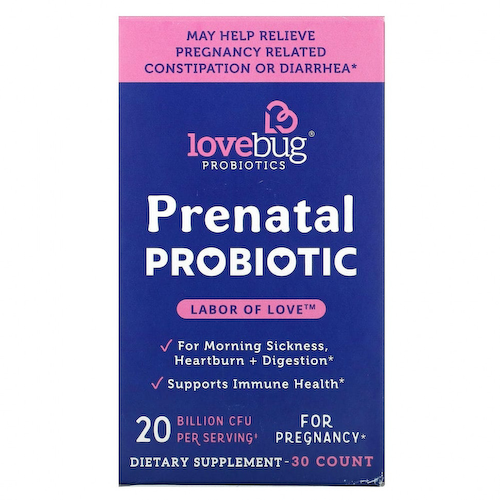 LoveBug Probiotics, пренатальный пробиотик, 20 млрд КОЕ, 30 капсул #1