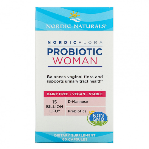 Nordic Naturals, Nordic Flora Probiotic, для женщин, 15 млрд КОЕ, 60 капсул #1
