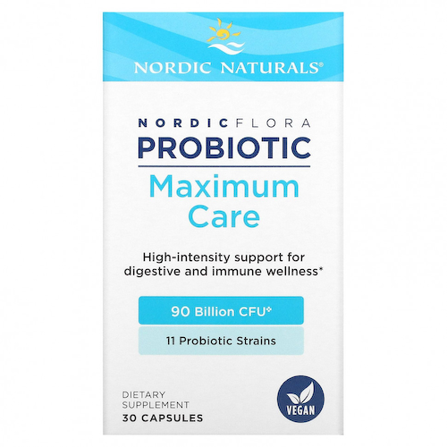 Nordic Naturals, Nordic Flora Probiotic, Maximum Care, 90 млрд КОЕ, 30 капсул #1