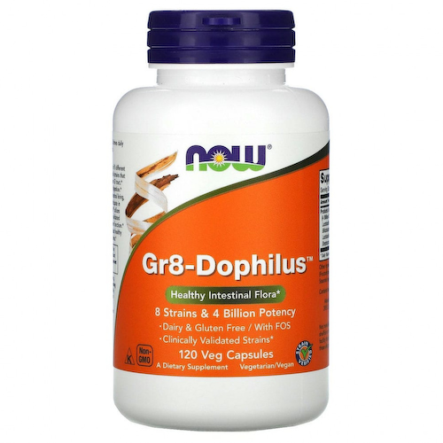 NOW Foods, Gr8-Dophilus, 120 вегетарианских капсул #1