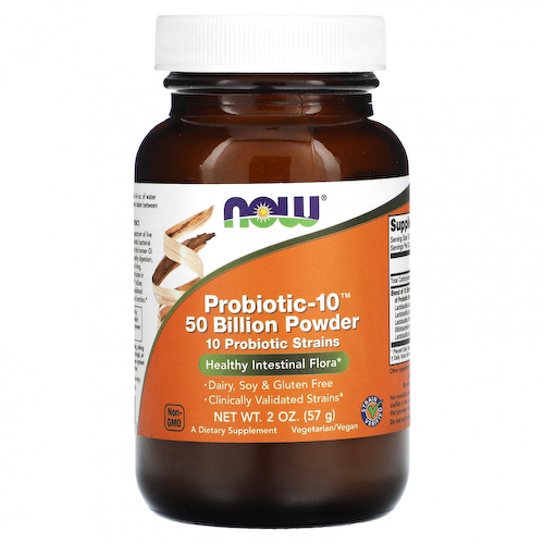 NOW Foods, Пробиотик-10, порошок, 50 миллиардов, 57 г (2 унции) #1
