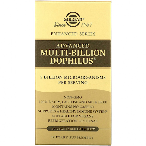 Solgar, Advanced Multi-Billion Dophilus, пробиотик, 60 растительных капсул #1