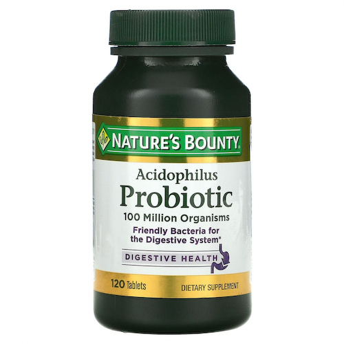 Nature's Bounty, пробиотик с ацидофильными лактобактериями, 120 таблеток #1
