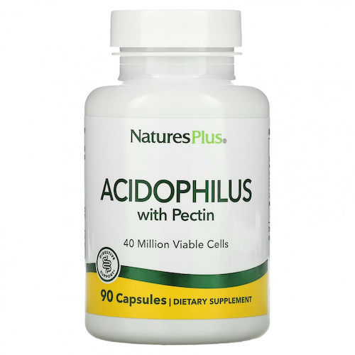 NaturesPlus, ацидофильные бактерии с пектином, 90 капсул #1