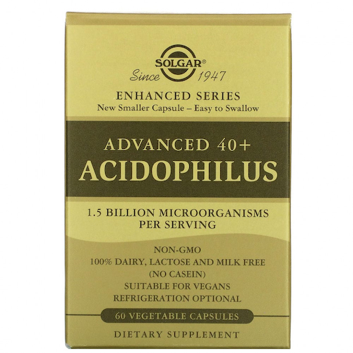 Solgar, Advanced 40+ Acidophilus, 60 растительных капсул #1