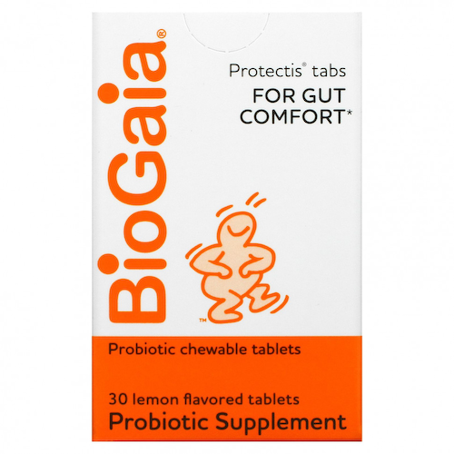 BioGaia, Пробиотическая добавка, со вкусом лимона, 30 жевательных таблеток #1