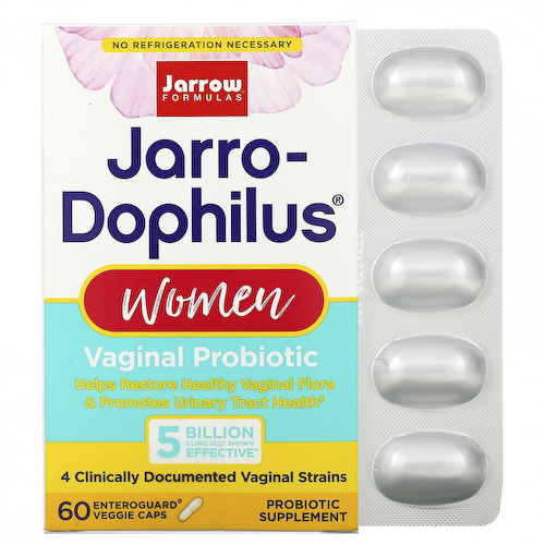 Jarrow Formulas, Jarro-Dophilus для женщин, вагинальный пробиотик, 5 млрд, 60 вегетарианских капсул Enteroguard #1