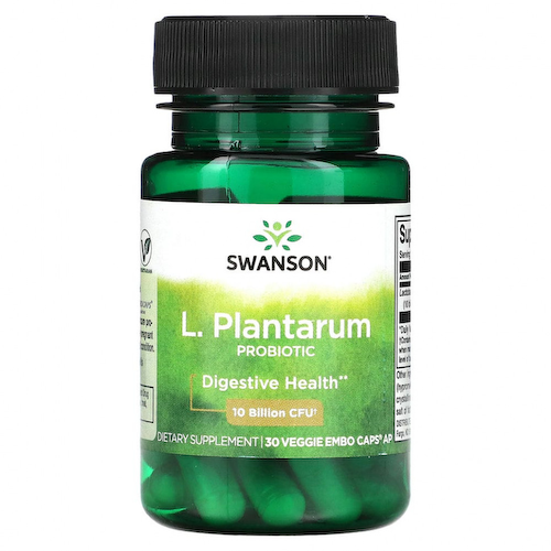 Swanson, Ацидофильные лактобактерии (L. acidophilus), Пробиотик Plantarum, 10 млрд КОЕ, 30 растительных капсул с ЭМО #1