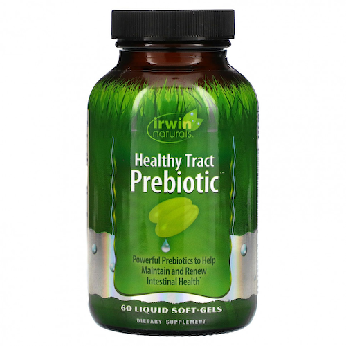 Irwin Naturals, Healthy Tract Prebiotic, пребиотик для здоровья кишечника, 60 капсул с жидкостью #1
