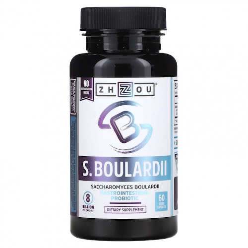 Zhou Nutrition, Saccharomyces Boulardii, Gastrointestinal Probiotic, 8 Billion, 60 Veggie Capsules #1